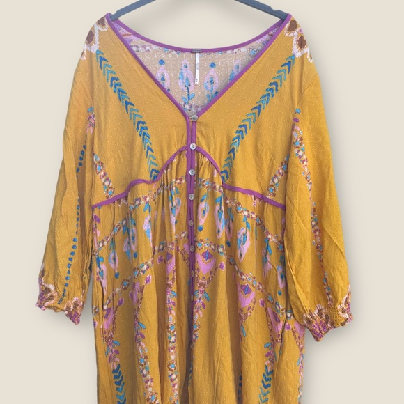 Free People Foley Maxi Dress Button-up Medium - Picture 6 of 15